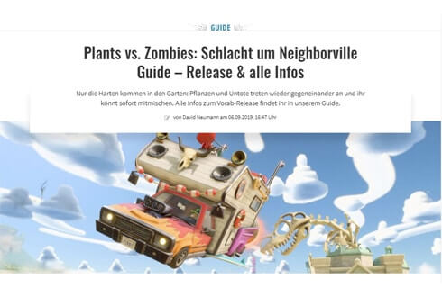 Screenshot gamez.de Artikel von David Neumann