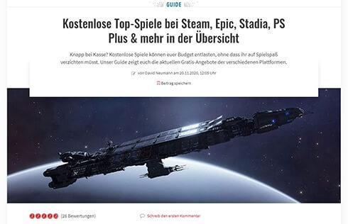 gamez.de Guide zu kostenlosen Spielen