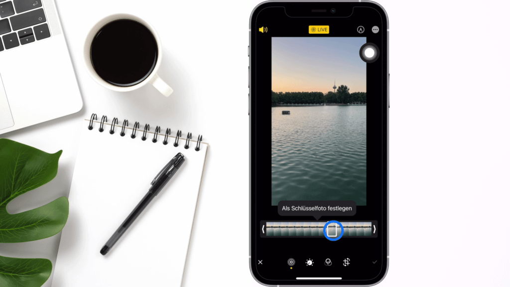 Schlüsselfoto in iPhone Live Photo auswählen