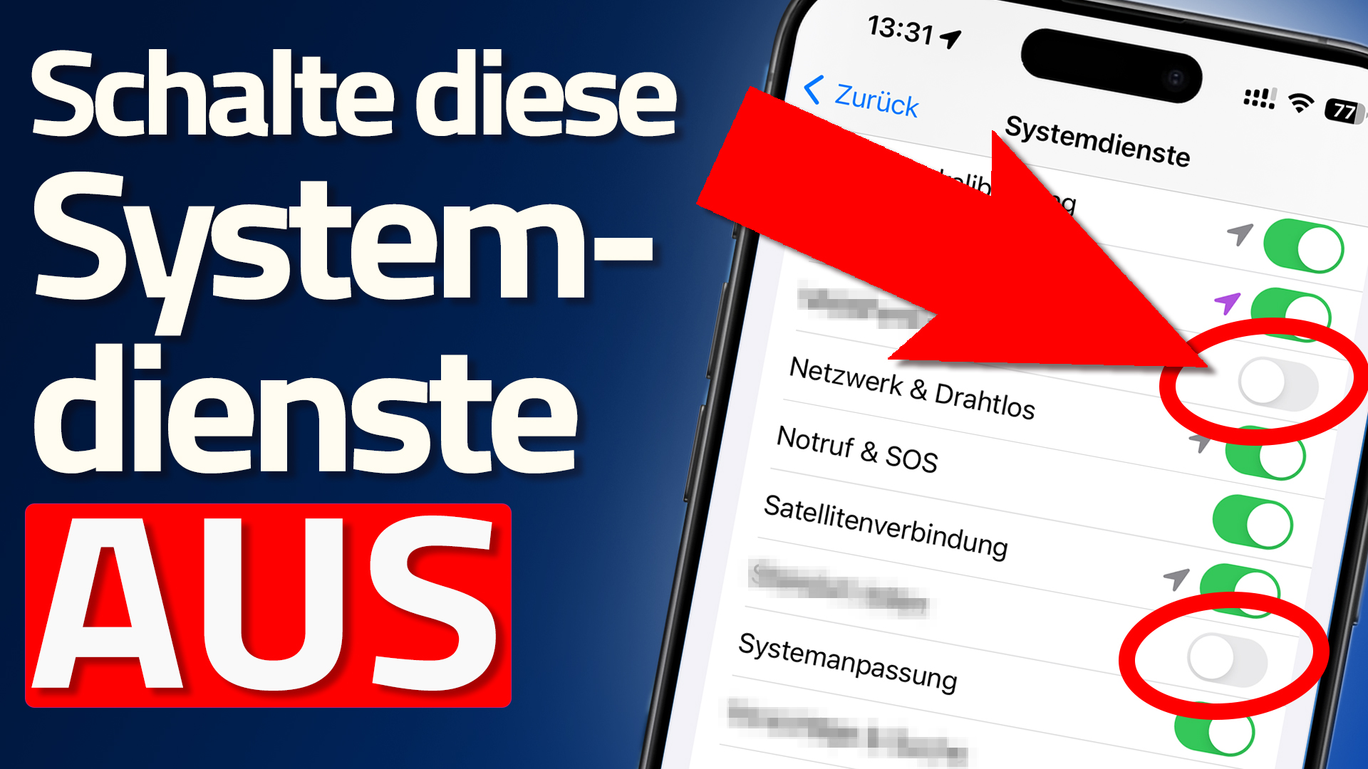 iPhone Systemdienste