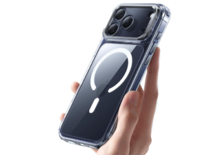 iPhone 17 Pro Classic Hybrid Magnet-Hülle (Kamerasteuerung, Stash-Ständer) - Clear