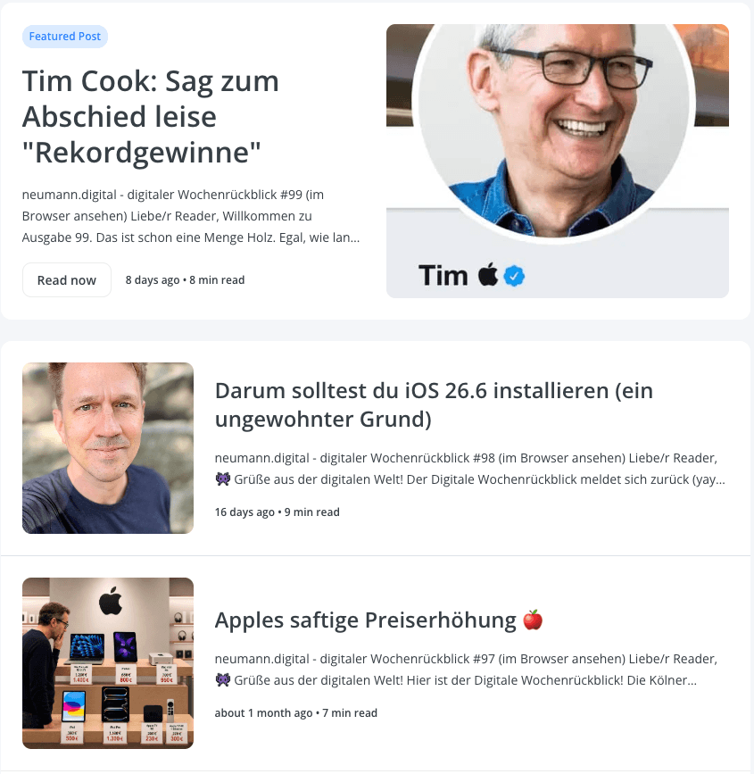 Archiv des kostenlosen Newsletter-Angebots von neumann.digital